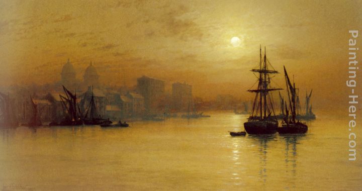 Greenwich painting - Louis H. Grimshaw Greenwich art painting